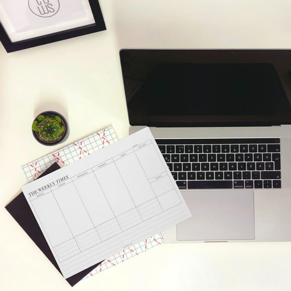 FRCOLOR Blank Calendar Planner for Schedule with Smooth Paper and Undated Weekly Calendar Design 12x9 Inches