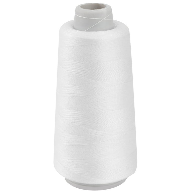Frcolor Bleached 3000 Yards Polyester Sewing Thread for Sewing Machine (White), Size: As The Description