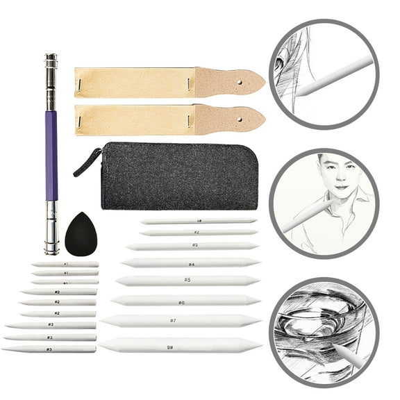 FRCOLOR Blending Stumps Drawing Kit Paper Eraser Set Art Sketch Wipe Tools Student