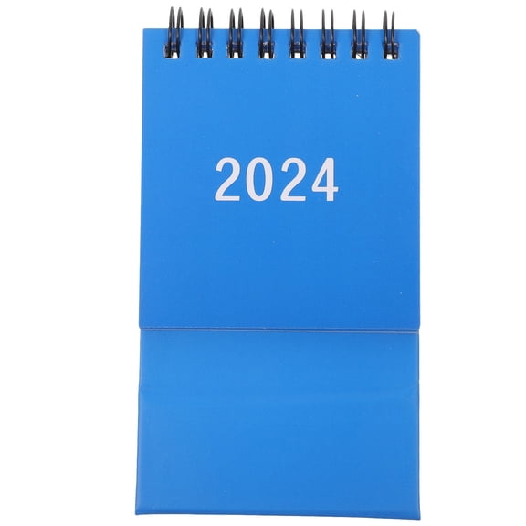 FRCOLOR Blue Mini Desk Calendar for Decor Perfect Size to Write and Draw on Paper 5.5 x 4.25 Inches
