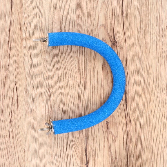 FRCOLOR Blue Parrot Perch for Small Birds Promoting Healthy Feet and Trimming Nails with Timber Stand 6.5 Inches