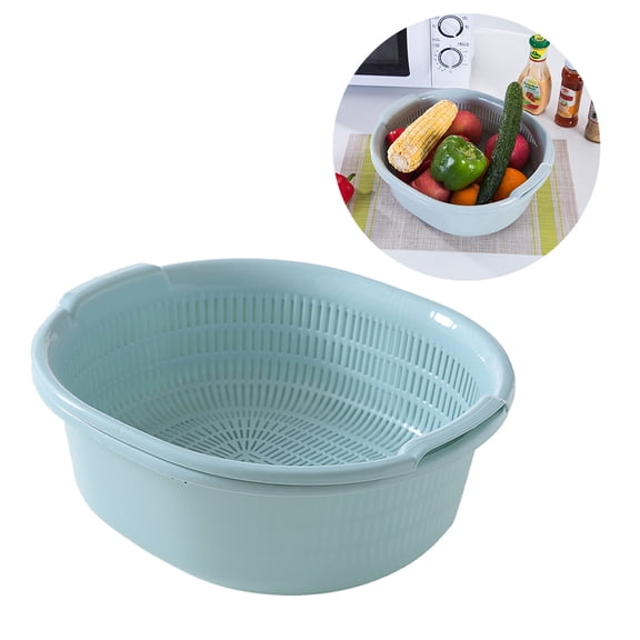 LABSERRON Vegetable Strainer Kitchen Blue 1Pack