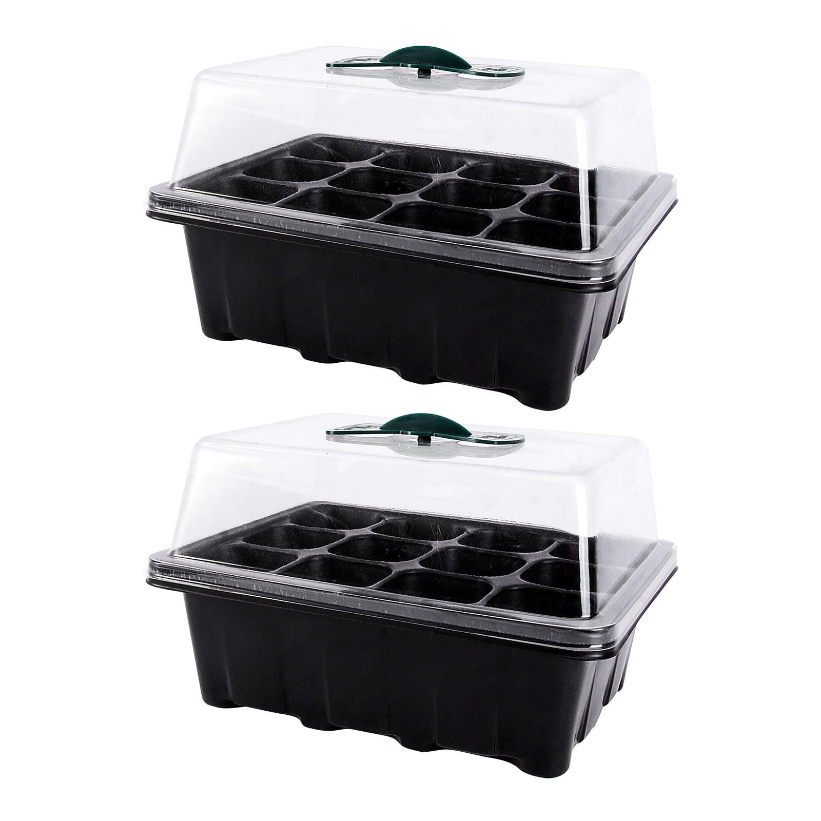 Planting Storage Box Unbranded Black Planting Boxes for Seedling with Holes and Transparent ...