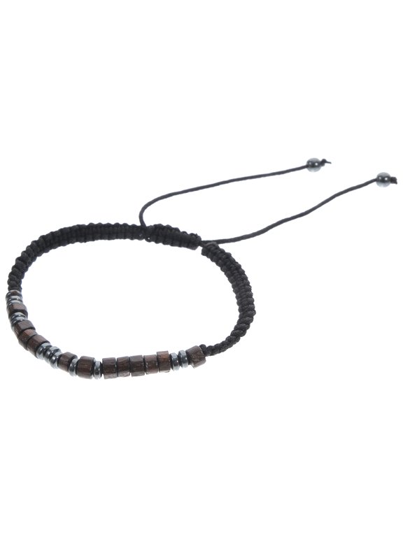 Creative Morse Code Bracelet in Multi Color Braided Stone Beaded Wrist Accessory
