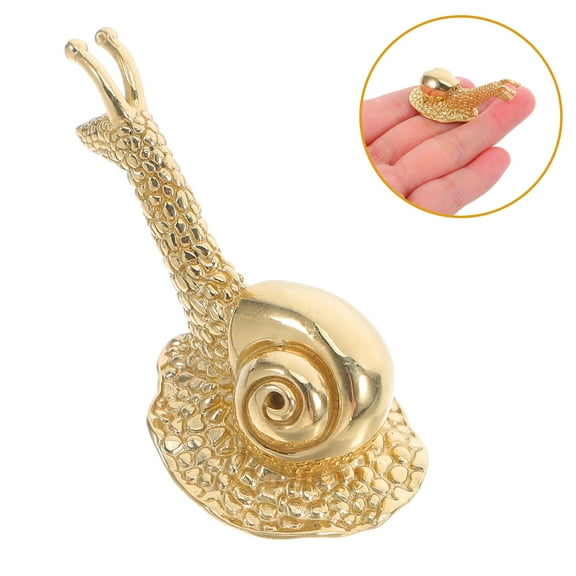 FRCOLOR Brass Animal Drawer Knobs Snail Furniture Handle Decorative Insect Gold Dresser Handles Gold Dresser Hardware for Wardrobe Door and Drawer