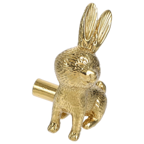 LABSERRON Golden Animal Drawer Handle Brass Bunny Knob Rust Resistant Smooth Grip for Cabinets