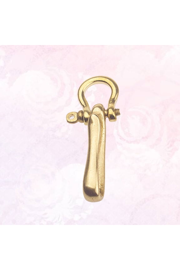Key Chain Hook Golden Brass 1Pcs 3.5x1.2in