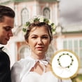 thumbnail image 1 of FRCOLOR Elegant White Bridal Hairband with Realistic Flowers for Wedding and Costume Events, 1 of 5