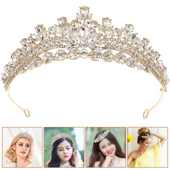 FRCOLOR Bride Bachelorette Accessories Crowns for Women Classic Elegant Miss