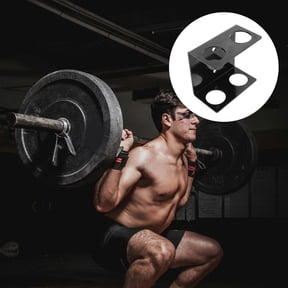 WASHWEPE Barbell Holder Wall Mount Black for Home Gym with Convenient Durable Multi Purpose Use