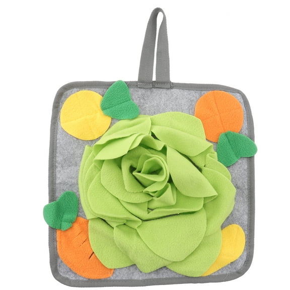 FRCOLOR Bunny Feeding Mat 1pc Rabbit Snuffle Mat Polar Fleece Washable Pet Bunny Foraging Mat Feeding Mat,11.81"X11.81"X1.18"