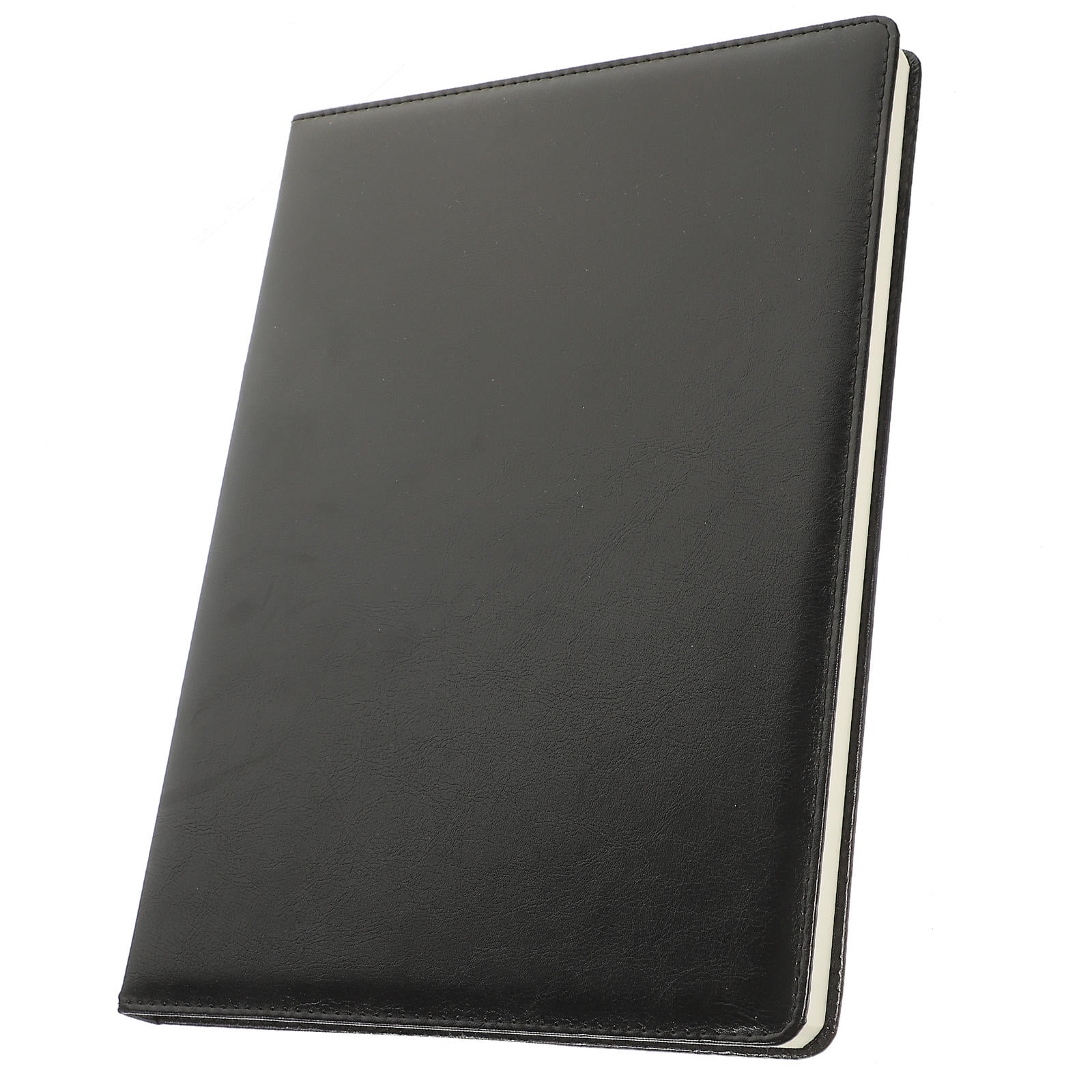 FRCOLOR Business Writing Notebook with Lined A4 Paper for Daily Planning Black PU and Paper 210x297mm