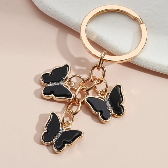 HORIALENCE Butterfly Keychain for Bag Pendant 3Pcs 2.6x1.4x0.4In
