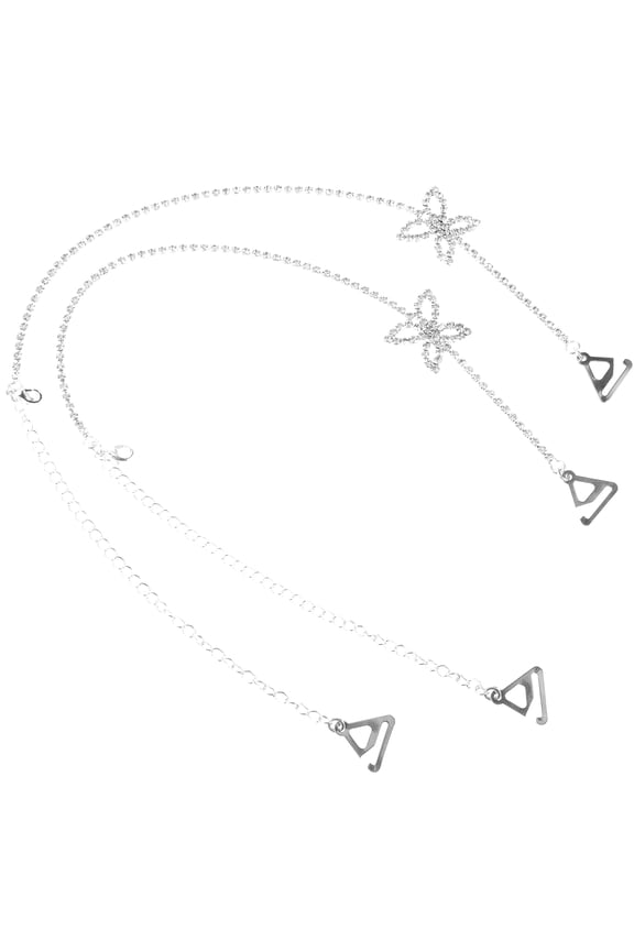 Women Rhinestone Straps Adjustable 1 Pair 17.7x1 Inch