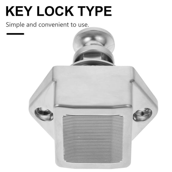 FRCOLOR  Button Catch Lock Door Knob Latch Van Accessories Trailer Cam Silver