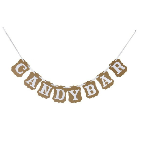 TAILTOSS Multi-Color Candy Bar Cardboard Wedding Banner with Paper Ribbon Decoration for Wedding Party and Celebration