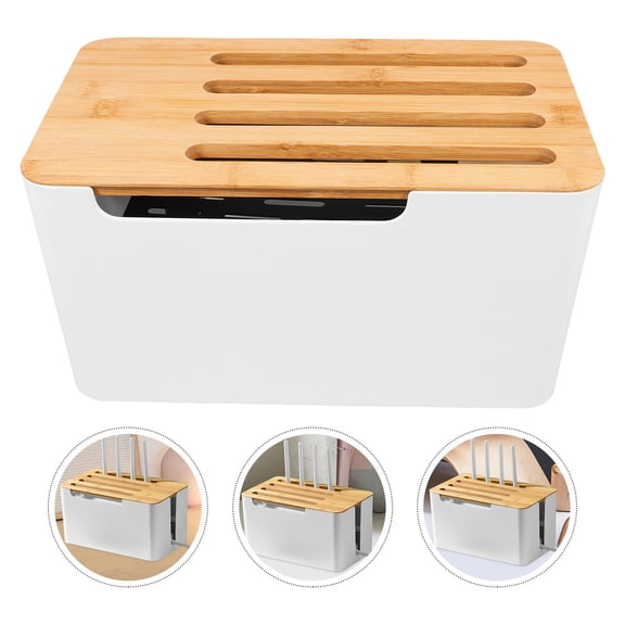 FRCOLOR Cable Box Office Wire Management Box Line Case Convenient Socket Cable Organizing Box with Cover
