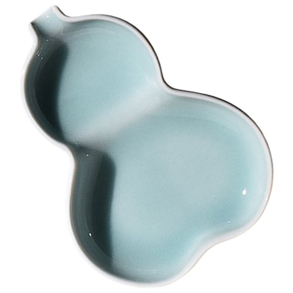 KAKOWELY Gourd Shape Ink Dish Calligraphy Supplies Ceramic 1Pcs