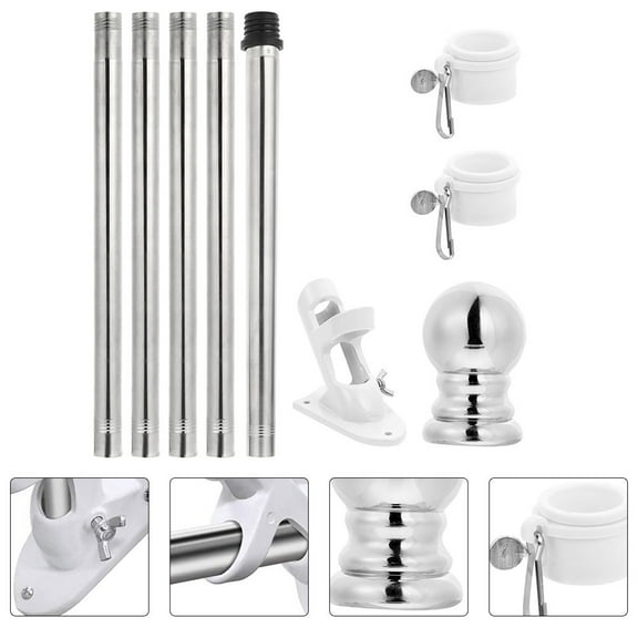 FRCOLOR Camping Flag Pole with Ground Stake Flags for Flagpoles Base Set Commercial