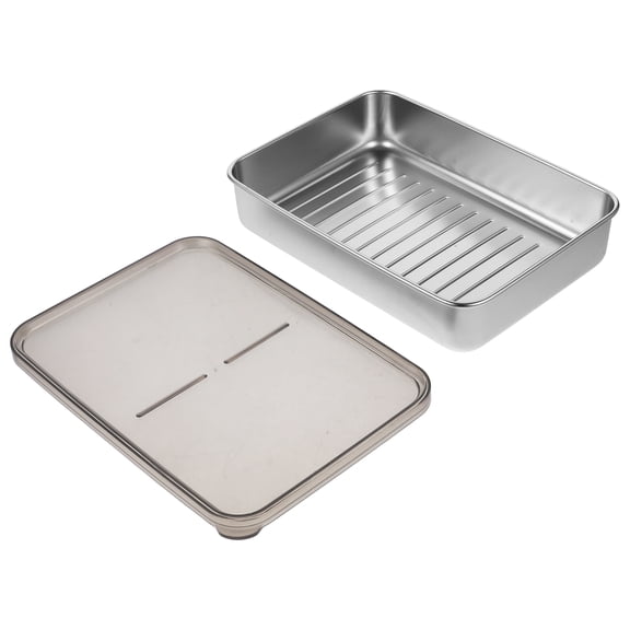 KAKOWELY Airtight Food Storage Crisper Silver 1Set