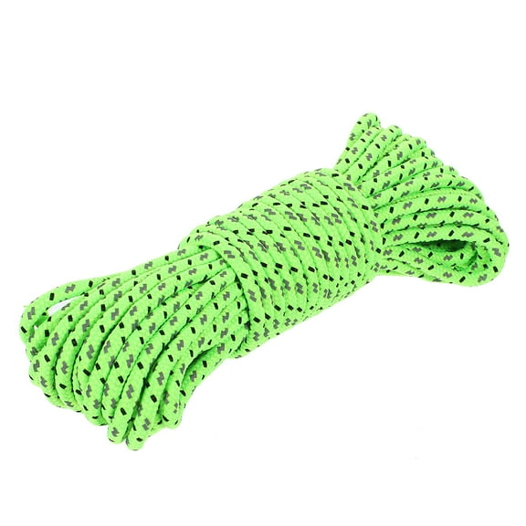 FRCOLOR Camping Rope 5m Reflective for Securing Tents Gear Luggage in Outdoor Adventures Light Green
