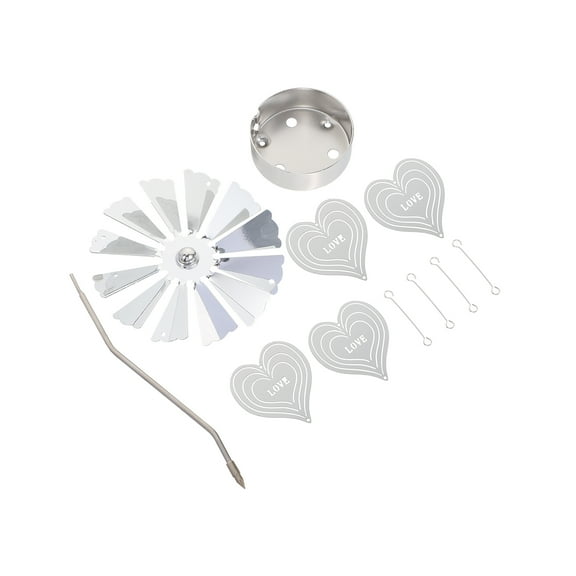 FRCOLOR  Candleholder Adorn Creative Decorations Plates Spinner Silver