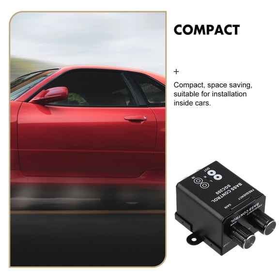 FRCOLOR Car Rca Remote Amplifier Universal Bass Knob With Volume Control And Gain Adjustment For Subwoofer And Speaker Amplifiers