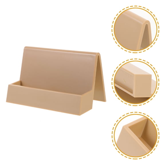 WASHWEPE Office Card Holder For Desk Plastic 1Pack 4.2X2.2X1.9In