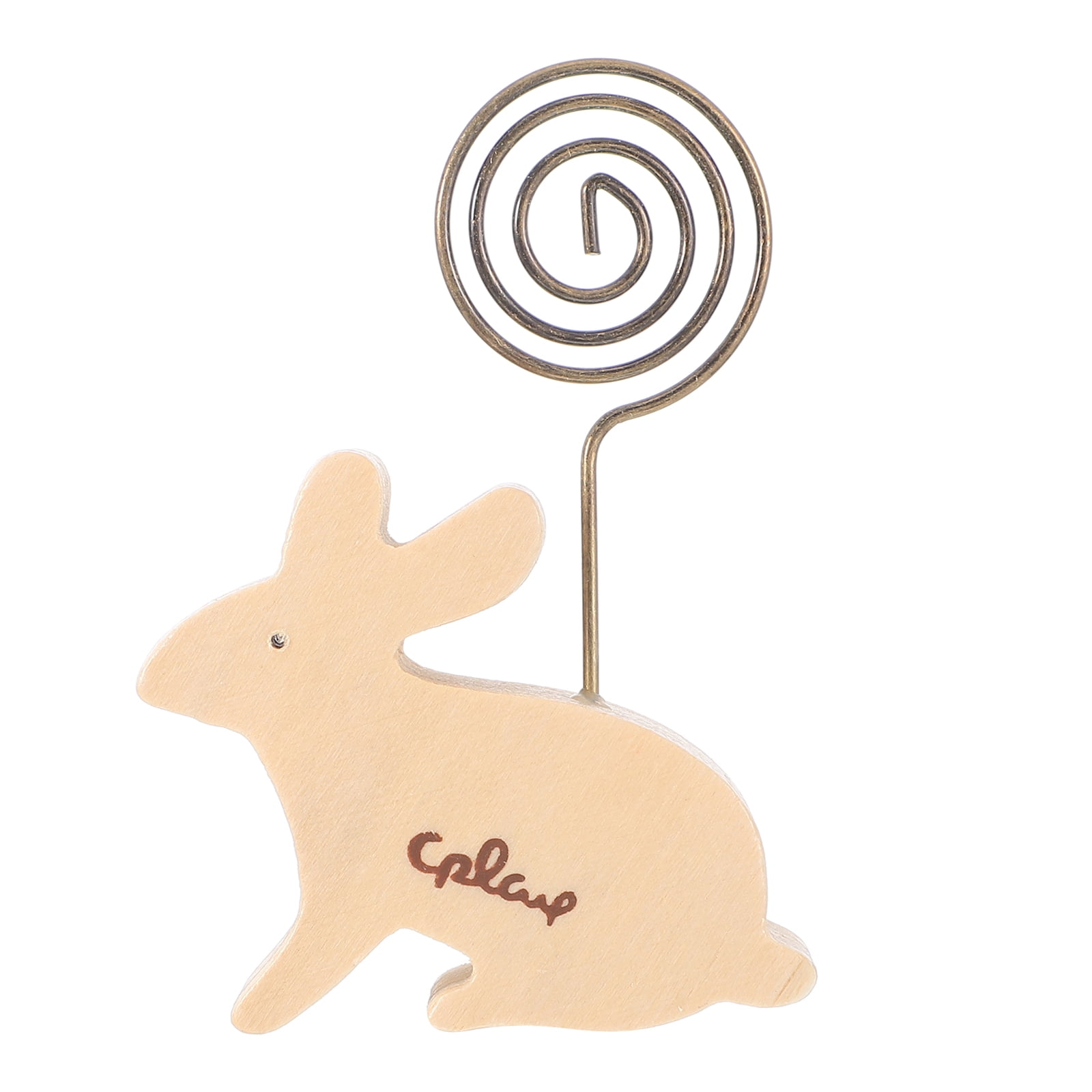 Cute Cartoon Rabbit Memo Clip Holder for Home Desk Made of Wood and ...