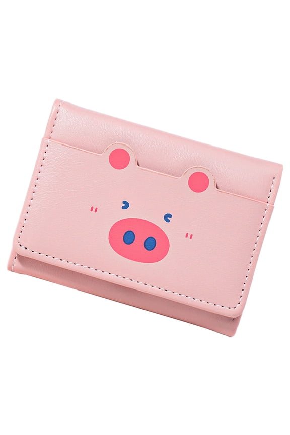 Cartoon Wallet Women Purse Ladies Red Coin Work Travel Pink