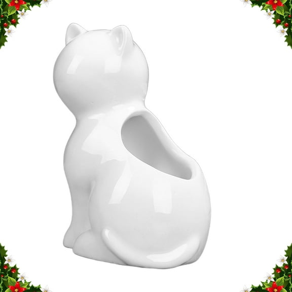 FRCOLOR Cat Vase for Flowers Planter Pot Cat-shaped Animal Space-saving