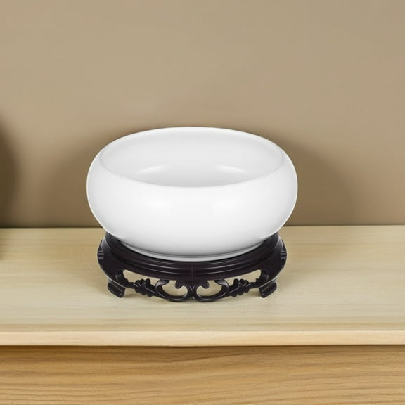 FRCOLOR Ceramic Chinese Pot Water Lily Bowl Hydroponic Container Lotus Planter for Indoor Plants Home Decoration and Oriental Style Bonsai Display 19-20cm