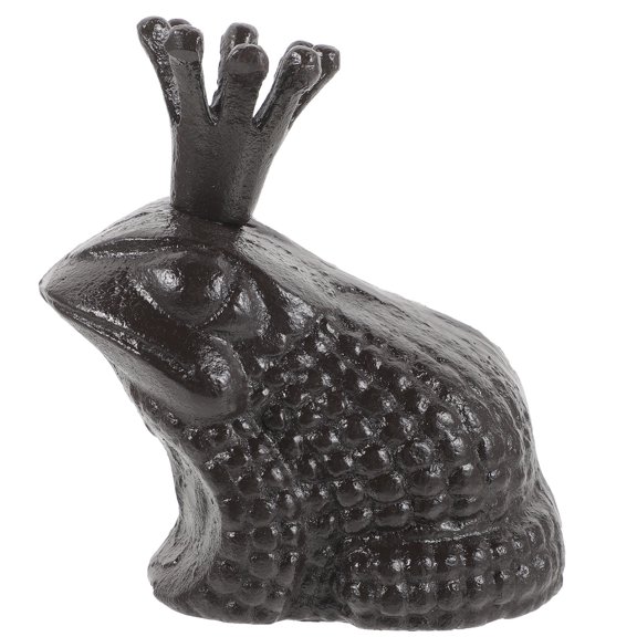 WASHWEPE Iron Frog Figure Nordic Garden Style Decorative 1Pack 4.7x4.5in