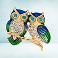 thumbnail image 1 of FRCOLOR Chic Owl Shape Breastpin Creative Brooch Pin for Decoration Use Made of Alloy Multi Color 2.5 inch, 1 of 8