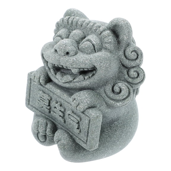 LABSERRON Lion Figurine Realistic Resin Sculpture Home Decor 1Set 2.4X2.3X2.2In