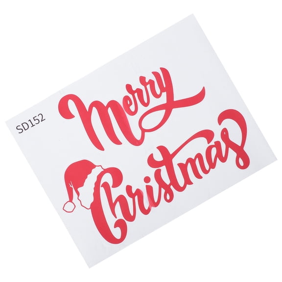 LABSERRON Merry Wall Decals Red Reusable 1Set