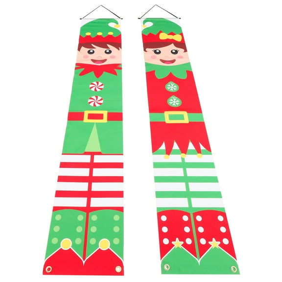 FRCOLOR  Christmas Elves Couplets Front Door Decor Wall Decorations Elf Office