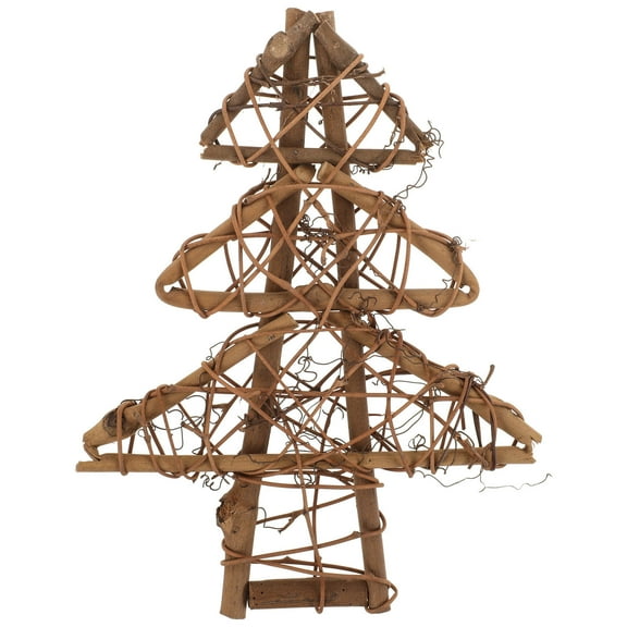 FRCOLOR Christmas Tree Wreath Frame Vine Branch Wreath Rattan Wreath for DIY Christmas Craft