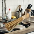 thumbnail image 1 of LABSERRON Washing Up Brush Wok Cleaning Whisk Brush Bamboo Khaki 1Pack, 1 of 8