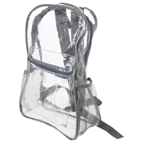 FRCOLOR Clear Briefcase See Through Backpack Student Travel Transparent