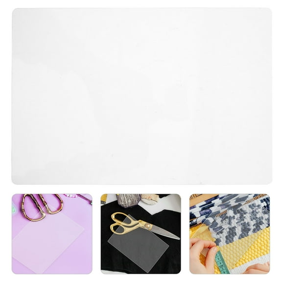 FRCOLOR Clear Cutting Board For Die Cutting Machines Reusable Cutting Mat Transparent Acrylic Pad For Sewing Crafting Scrapbooking And Embossing Projects