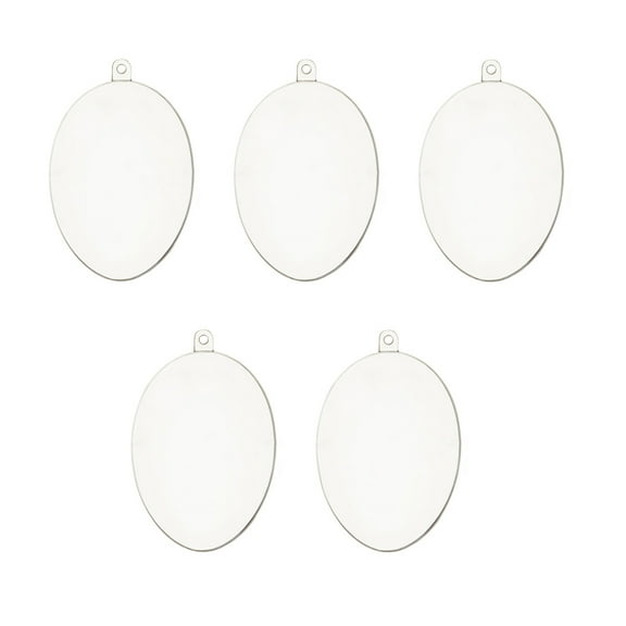 FRCOLOR Clear Fillable Ornaments Ball for DIY Decor Transparent Plastic Reusable Capsules 10cm 5Pcs