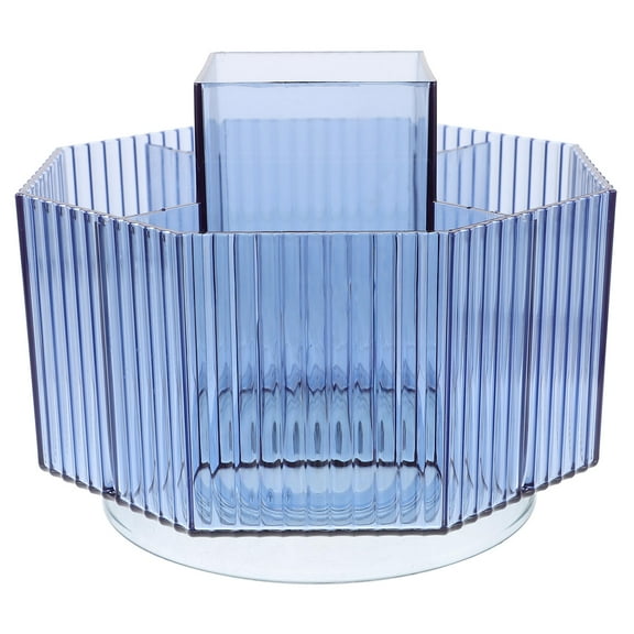 FRCOLOR Clear Rotating Pen Holder Office Desktop Stationery Box