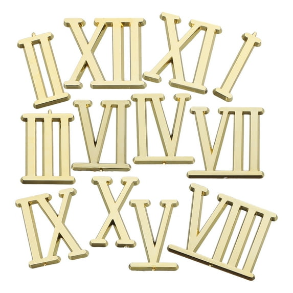 FRCOLOR Clock Accessories Numbers Kit Roman Numeral Wall Mantel Living Room Faces Golden