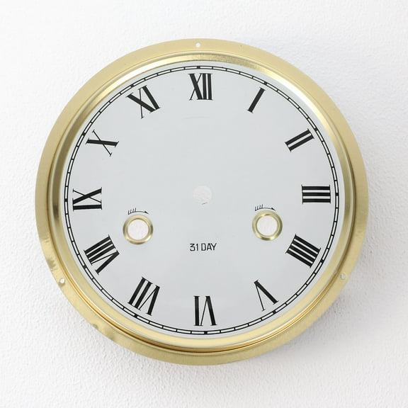 FRCOLOR Clock Face Numeral Clock Dial DIY Clock Kit Round Wall Clock Dial Plate Wall Clock Part Clock Insert Replacement for Living Room Decor (Roman Numeral Style)