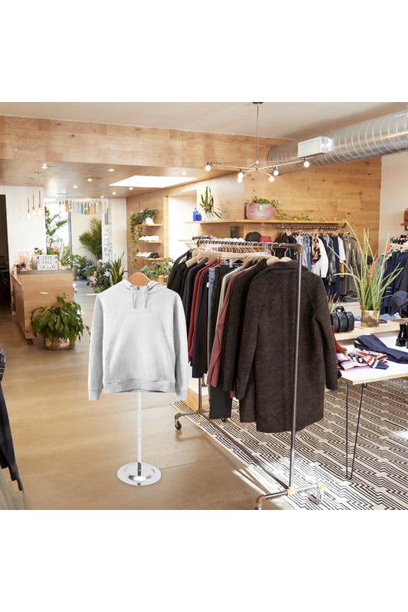 Portable Adjustable T Shirt Display Stand Metal Clothes Hanger Rack for Shirts and Coats