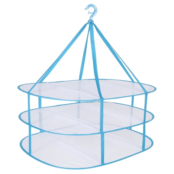 FRCOLOR Clothing Drying Rack Vegetable Dryer Single Layer Mesh Blue