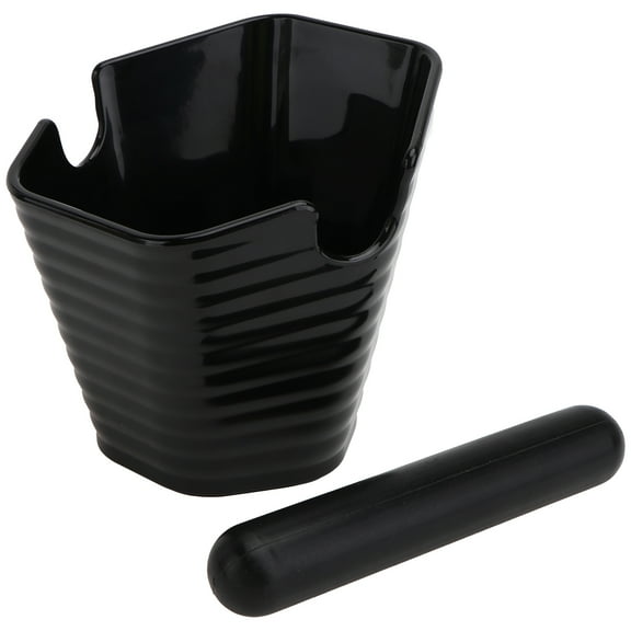 LABSERRON Black Coffee Knock Box Container with Smooth Finish, Coffee Maker Accessory for Easy Grounds Storage and Disposal