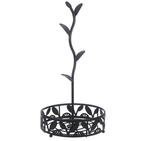 FRCOLOR Coffee Mug Holder Tree Stand Coffee Station Cup Holder Hanging Rack With Tea Bag Storage Tray