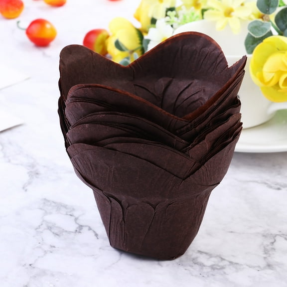 FRCOLOR Coffee Paper Cake Cups Heatresistant for Parties and Bakeries 100pcs Safe Practical Cake Holders